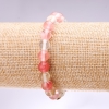 Chalcedony Bead Bracelet, smooth round beads, 8mm diameter, 18cm length