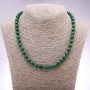 Malachite Necklace, faceted beads, diameter 8mm, length 48cm