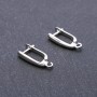 Earring Hooks 3x15x18mm, "Silver" Colour, Pair
