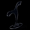 Earring stand, clear plastic, height 140mm