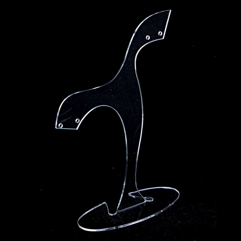 Earring stand, clear plastic, height 140mm