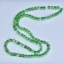 Crystal beads in Swarovski style light green faceted ball with petrol coating, 5×4mm diameter, thread length 48cm