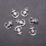 "Anchor" Pendant Finding, Diameter 14mm, Length 18mm, White Metal, Pack of 7pcs