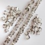 Crystal beads in Swarovski-style, silver-grey with coating, diameter 2.5×4 mm on a thread, length 48 cm