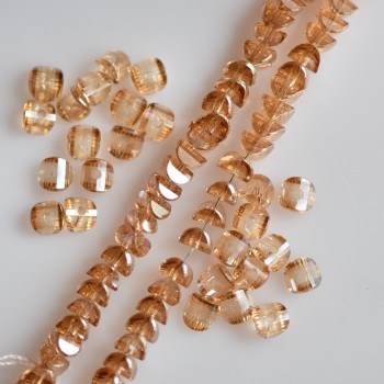 Crystal beads in Swarovski style "Champagne", diameter 2.5×4mm thread, length 48cm