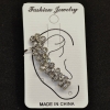 Ear cuff, 40mm length, white metal