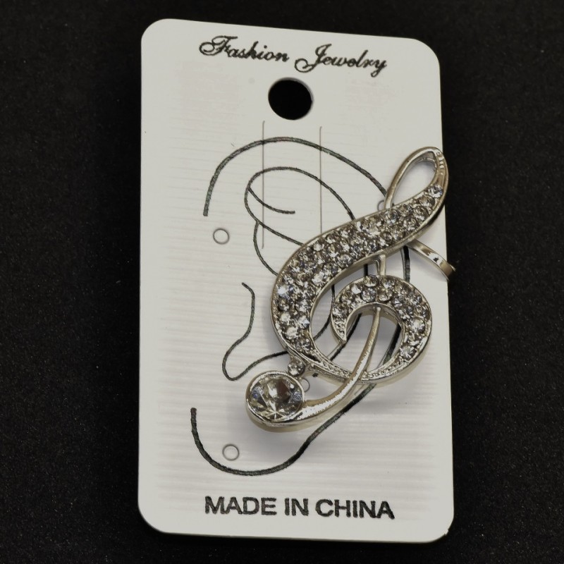 Caf on the ear, length 42mm white metal