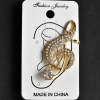Café on the ear, length 47mm yellow metal