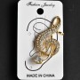 Café on the ear, length 47mm yellow metal