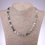 Rutilated Quartz Beads "Hairy" faceted oval beads, 8x10mm, 45cm length