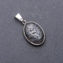 Lava Stone Pendant Oval, 18x25x40mm