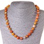 Carnelian Bead Necklace, 12 mm Ball, 48 cm Length