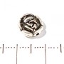 Jewellery Finding Flat Rose Bead Insert, 10mm, pack 20g +/- 19pcs