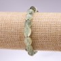 Bracelet Prehnite faceted, 8×10mm diameter, 18cm length on elastic