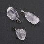 Pendant made of natural stone Mountain Crystal faceted assortment of sizes 24×29mm (±) (with natural imperfections)