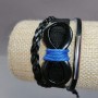 Children's bracelet "Infinity" black on a pull cord