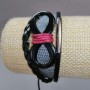 Children's Bracelet "Infinity" Gray on adjustable cord