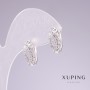 Earrings Xuping Rhodium with White Crystals 15x8mm