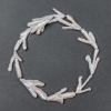 Baroque natural baroque pearls on a thread with petrol-like glow, warm hue, diameter 21x38mm, length 38 cm (+ -)