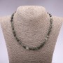Prehnite Bead Necklace, faceted, diameter 7x10mm, length 46cm
