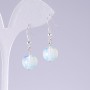 Moonstone Bead Earrings, 14mm diameter