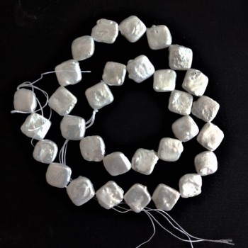 Natural Baroque Pearl Beads on a String with a Warm "Petrol" Sheen, 10mm +/- Diameter, 38cm (+/-) Length