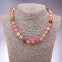 Chalcedony Necklace, smooth beads, 12mm diameter, 45cm length