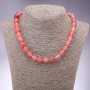 Chalcedony Bead Necklace, smooth round beads 12mm diameter, 45cm length