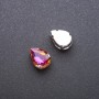 Sew-on Crystal Drop 10×14mm Orange-Red