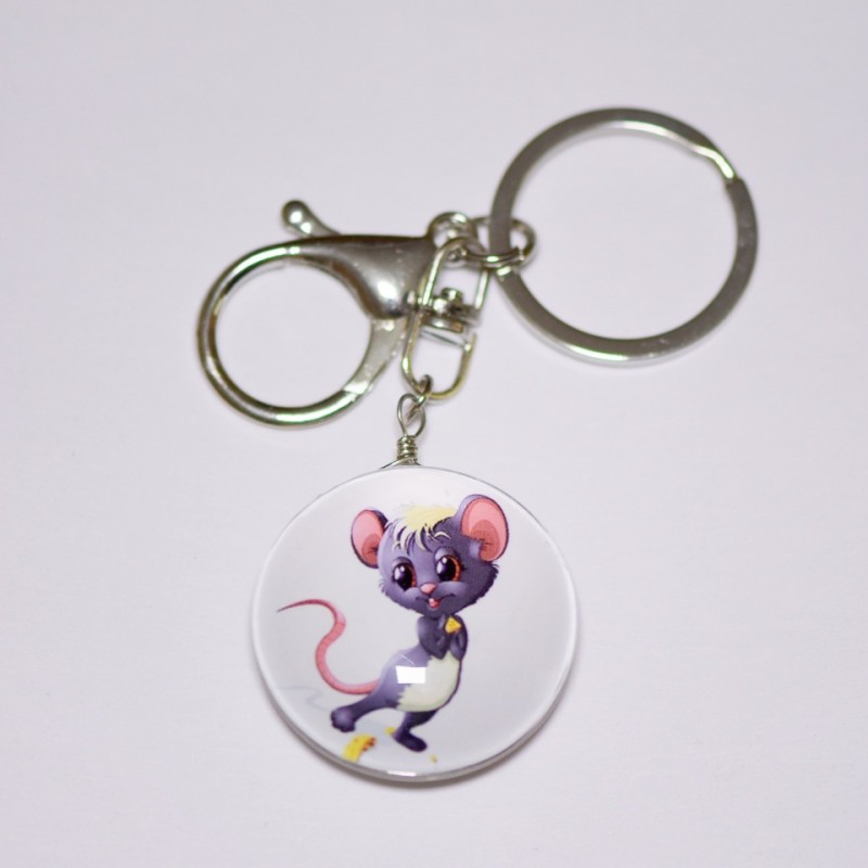 Keychain 'Mouse', diameter 4×3 cm, length 9.5 cm