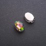 Sew-on Crystal Oval 10x14mm Green-Pink