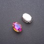 Sew-on Crystal Oval 10×14mm Purple-Yellow