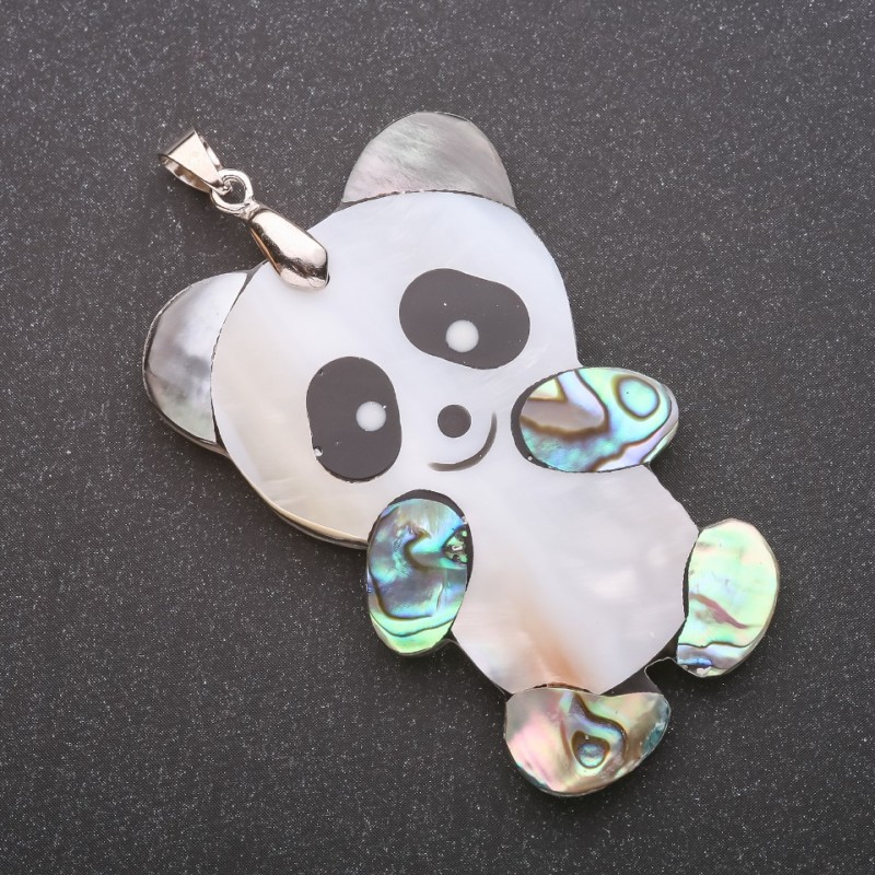 Pendant with Mother of Pearl and Haliotis Panda 34×52×62mm