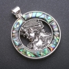 Pendant 'Buckwheat' with Halite in a setting 45x57mm