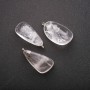 Pendant made from natural gemstone Mountain crystal 20x30x35mm