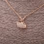 Xuping Necklace with Pendant 'Dancer' 13×18mm anchor chain weaving, thickness 1.4 mm, length 44–48 cm, gold plating