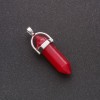 Hexagon Pendant, Synthetic Tourmaline Stone, 39x32x9mm