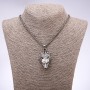 Pendant "Punk Goth" Wolf 30x50mm on Chain, 65cm Length