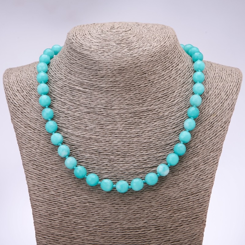 Aquamarine Beads Faceted Round 10mm, 48cm Length