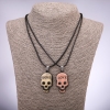 Pair of Friendship Pendant 'Skulls', length 42-48cm, pendant 40x23mm