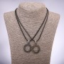 Pair of friendship pendant rings “Love Forever”, length 42–48cm, diameter 26mm