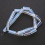 Moonstone Beads on Thread (Synthetic) Cylinder, 8x16mm, length 38cm