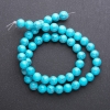 Turquoise Beads (per piece) smooth ball, diameter 8mm, thread length 38cm