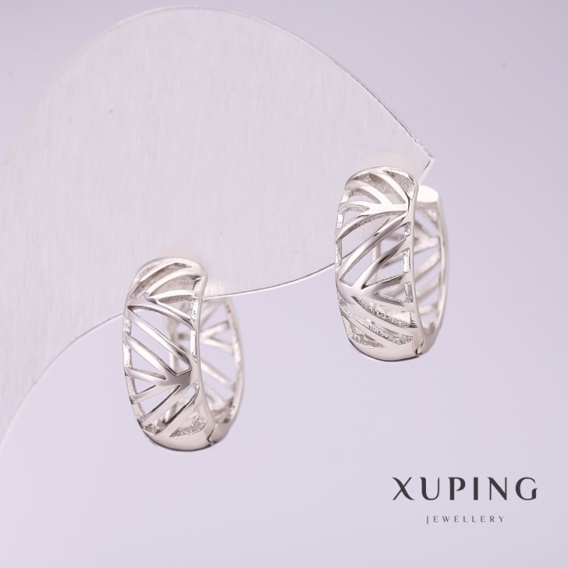 Xuping Earrings 6x14mm Rhodium