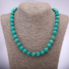 Variscite Necklace Smooth Round Beads, Diameter 10+/-mm, Length 48cm