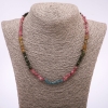 Tourmaline Natural Stone Chip Necklace, Diameter 7x3mm+/-, Length 45cm+