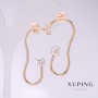 Xuping Earrings with White Stones 41x20mm Gold-Plated