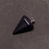 Pendulum Pendant with Aventurine "Blue Sand" (Cairo Night) 14x22x30+/-mm