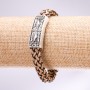 Bracelet Cross Braid Brown, length 20cm