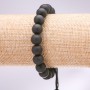 Drawstring Bracelet Shungite (imitation), diameter 10mm+